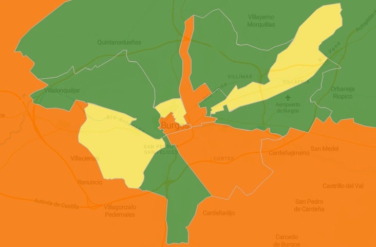 Preocupación en la Junta por la situación de la covid-19 en las áreas urbanas de Burgos