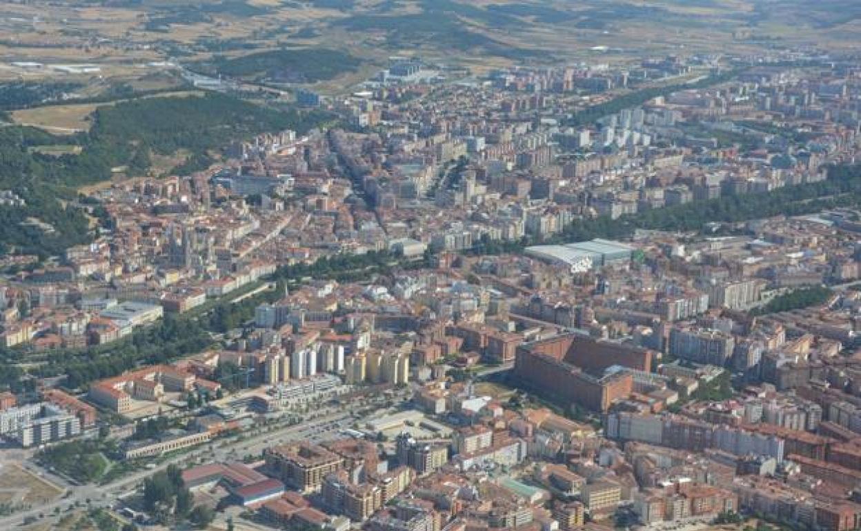 Imagen aérea de Burgos capital.