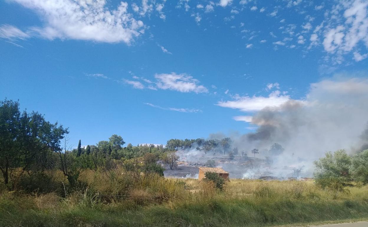 Un incendio forestal en Sotillo de la Ribera deja dos intoxicados por inhalación de humo