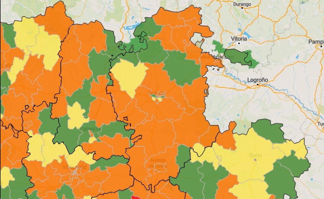 Las zonas básicas de salud 'naranja' ascienden hasta las 25 en la provincia