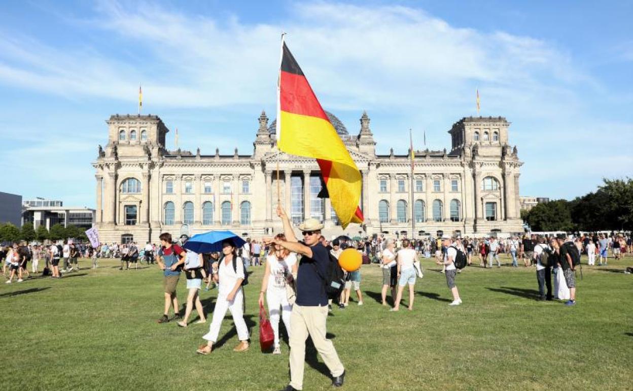 Imagen de una manifestación en Berlín contra las medidas del Gobierno. 