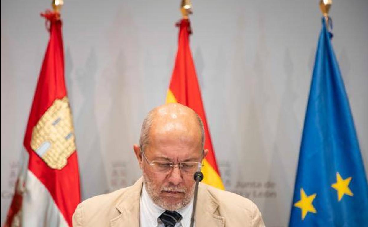 Francisco Igea en la rueda de prensa posterior alConsejo de Gobierno.