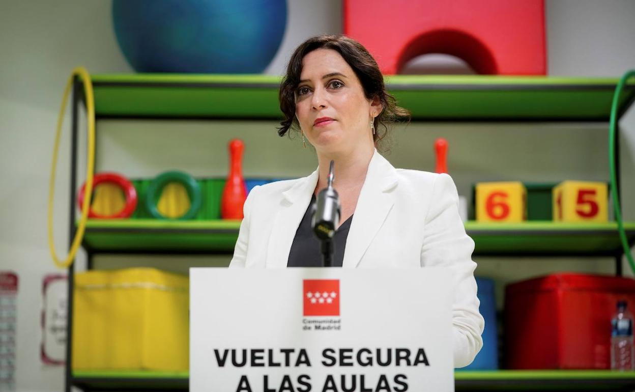 La presidenta de la Comunidad de Madrid Isabel Díaz Ayuso. 