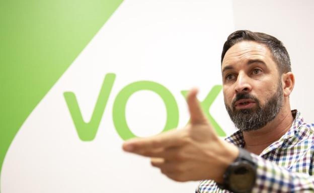 El líder de Vox, Santiago Abascal. 