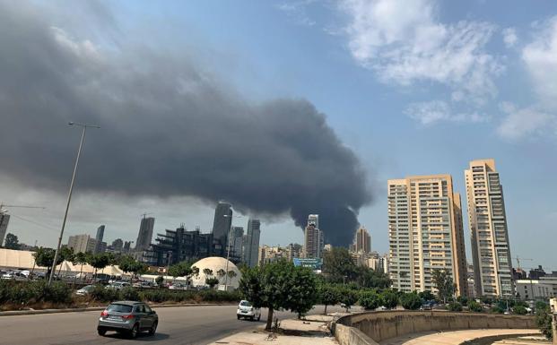 El incendio se podía ver desde todo Beirut.