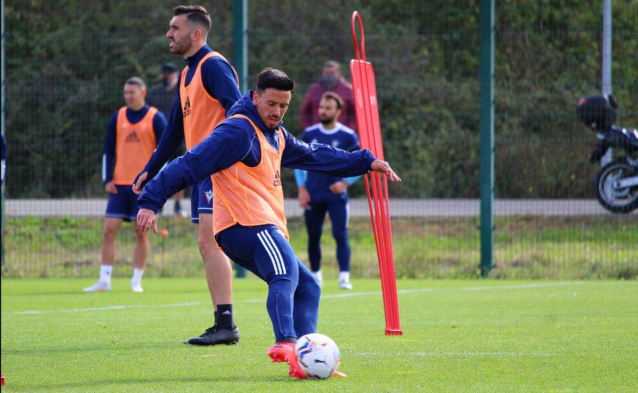 Imagen del entrenamiento del Mirandés.