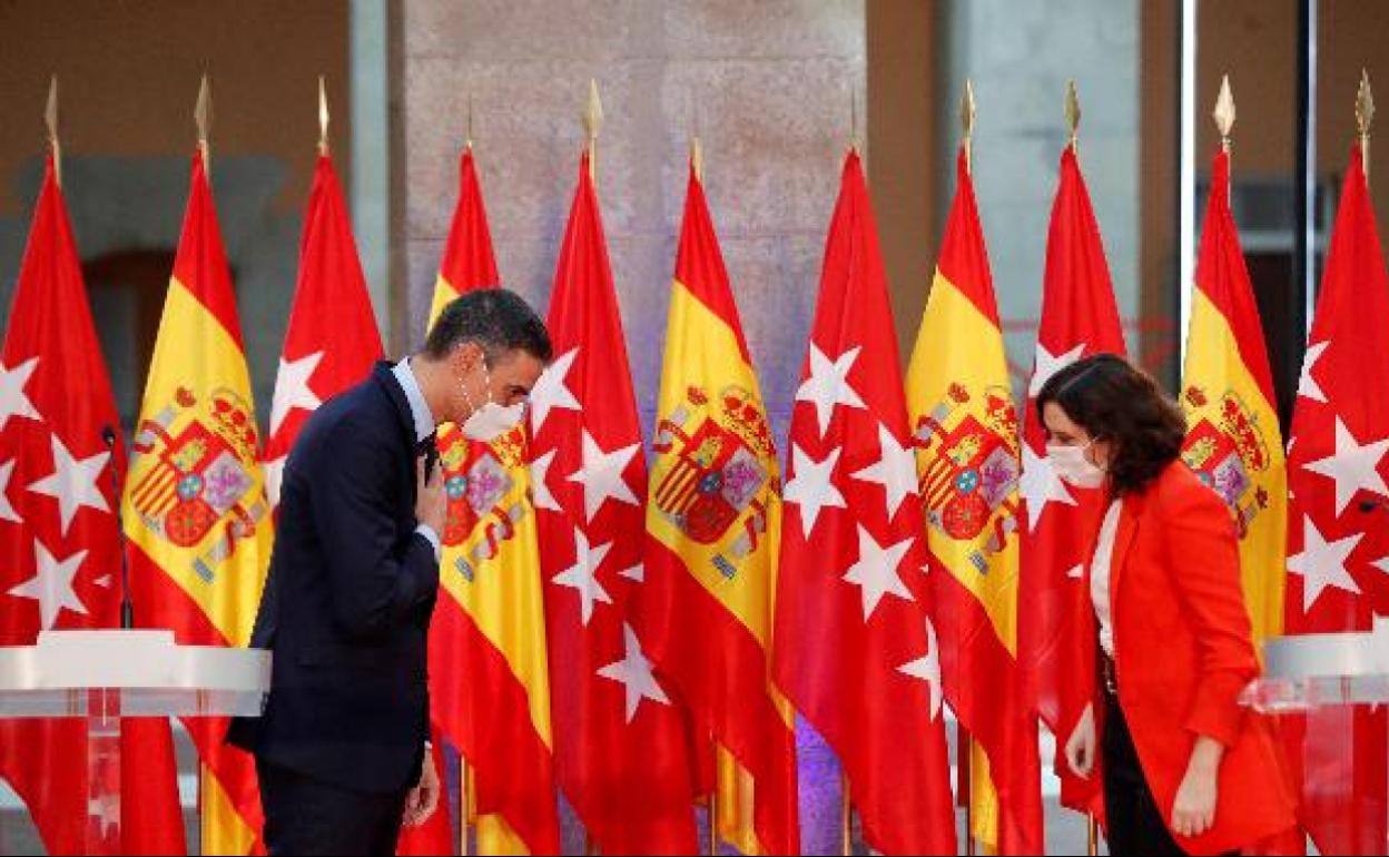 Pedro Sánchez e Isabel Díaz Ayuso. 