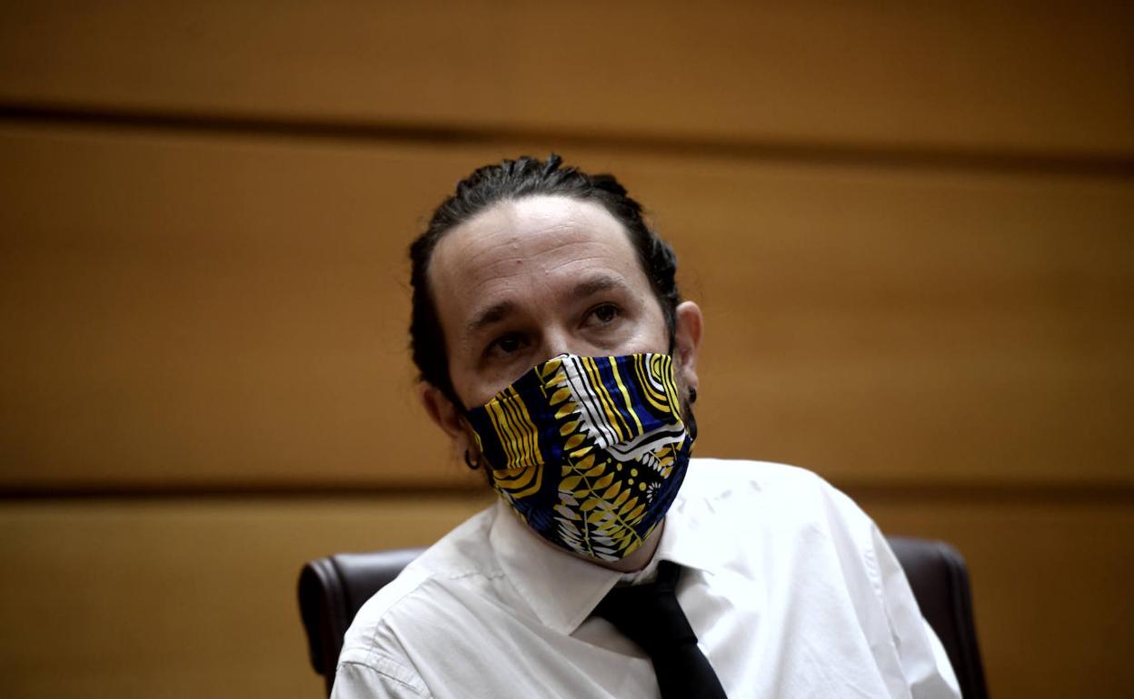 Pablo Iglesias, en el Senado. 