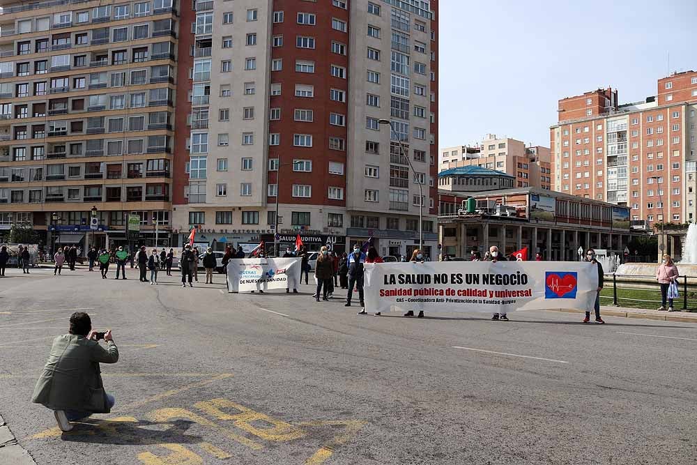 Manifestación contra la privatización de la sanidad en Burgos.