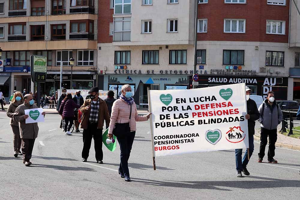 Manifestación contra la privatización de la sanidad en Burgos.