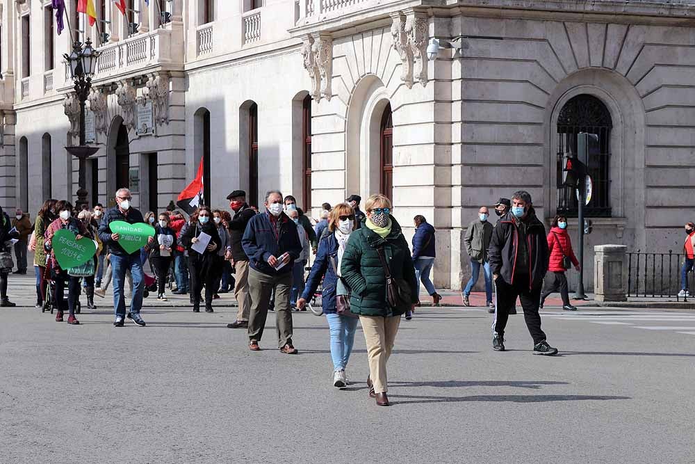 Manifestación contra la privatización de la sanidad en Burgos.