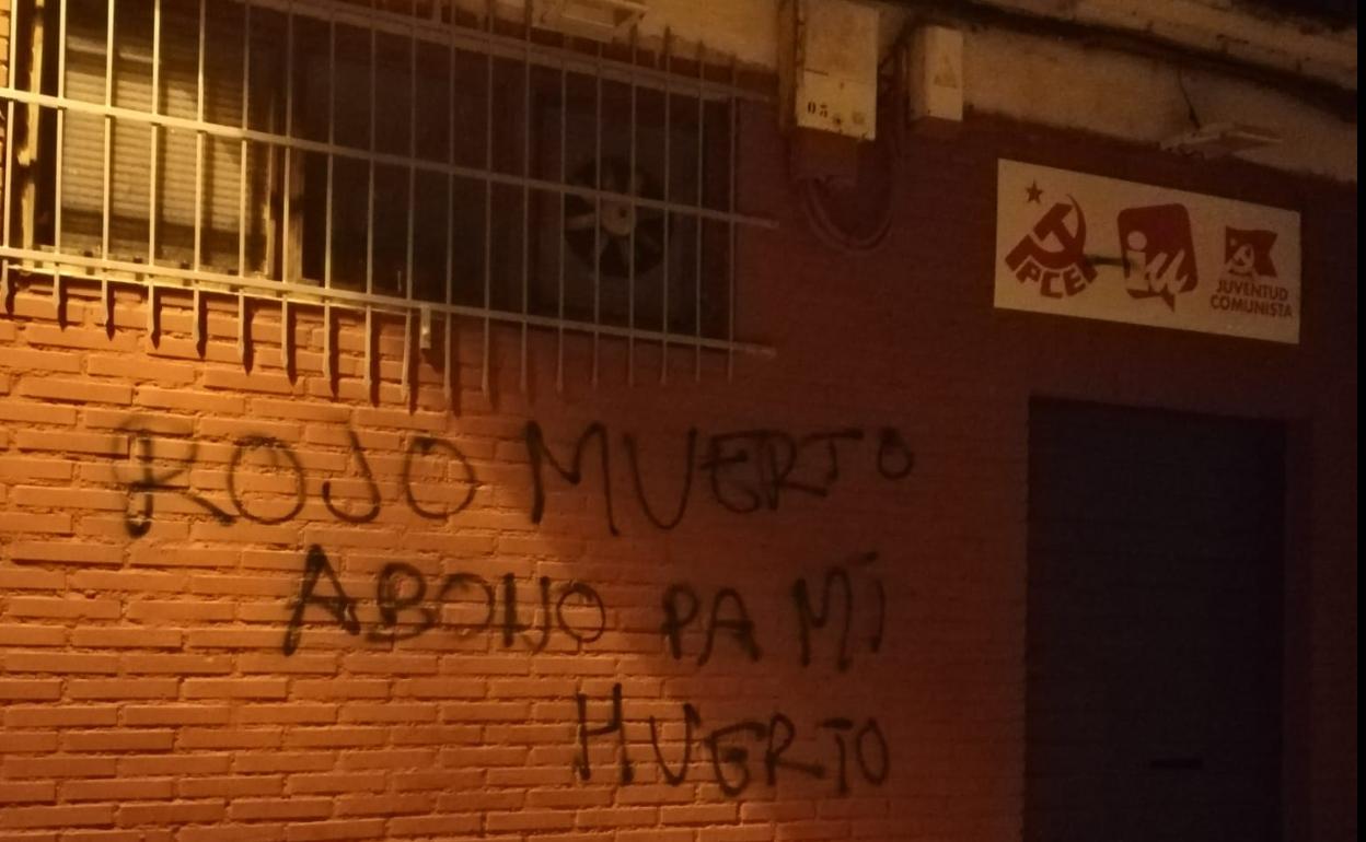 Imagen de la pintada encontrada este viernes.