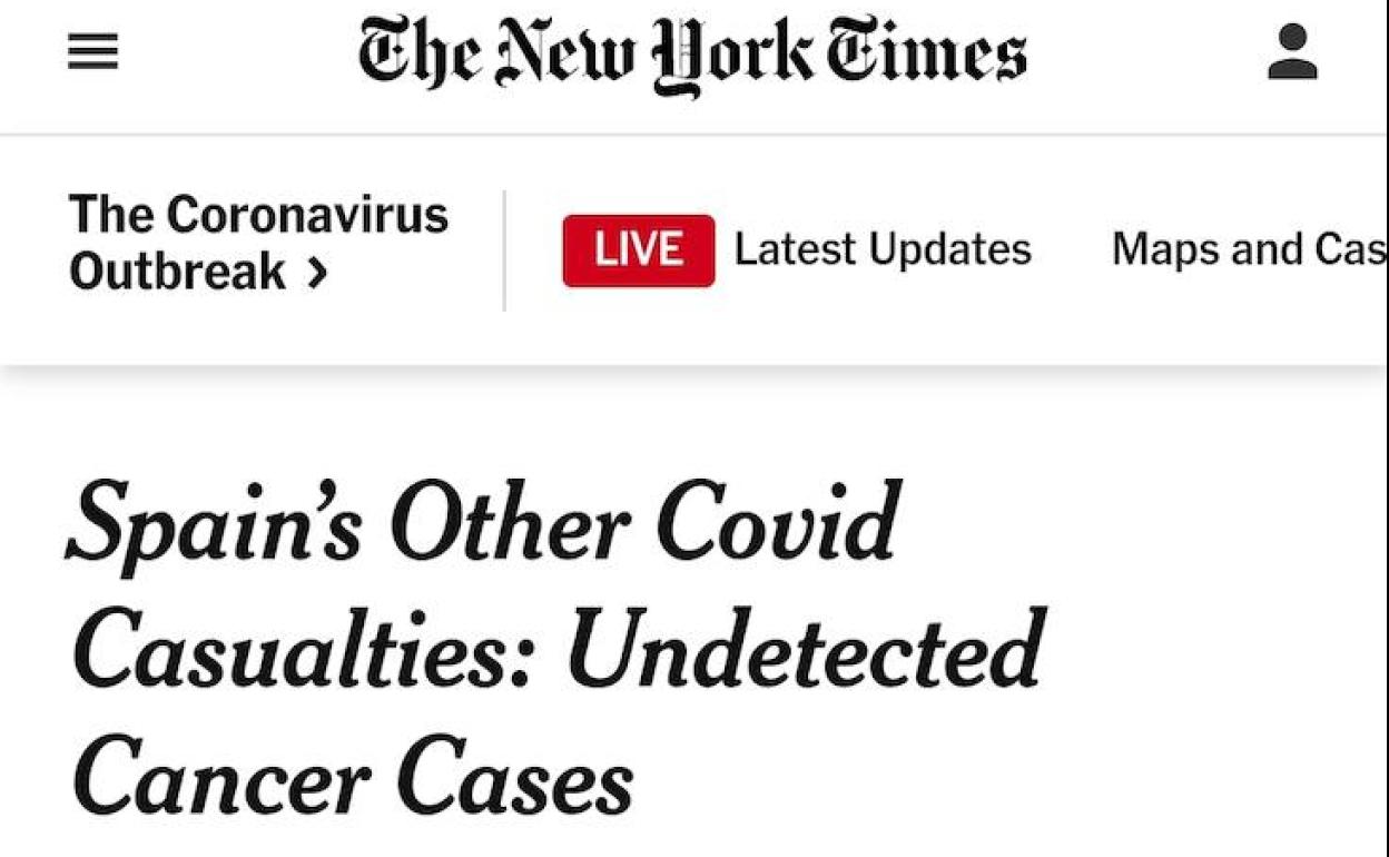 Coronavirus en Burgos: Las otras muertes de la covid en Burgos llegan al The New York Times