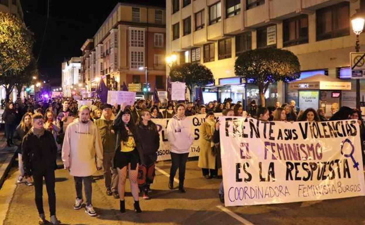 Manifestación del 25N de 2018 en Burgos.