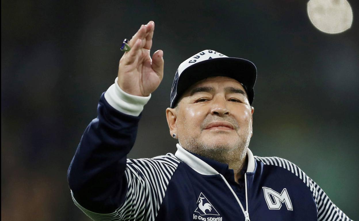 Maradona en una de sus últimas imágenes