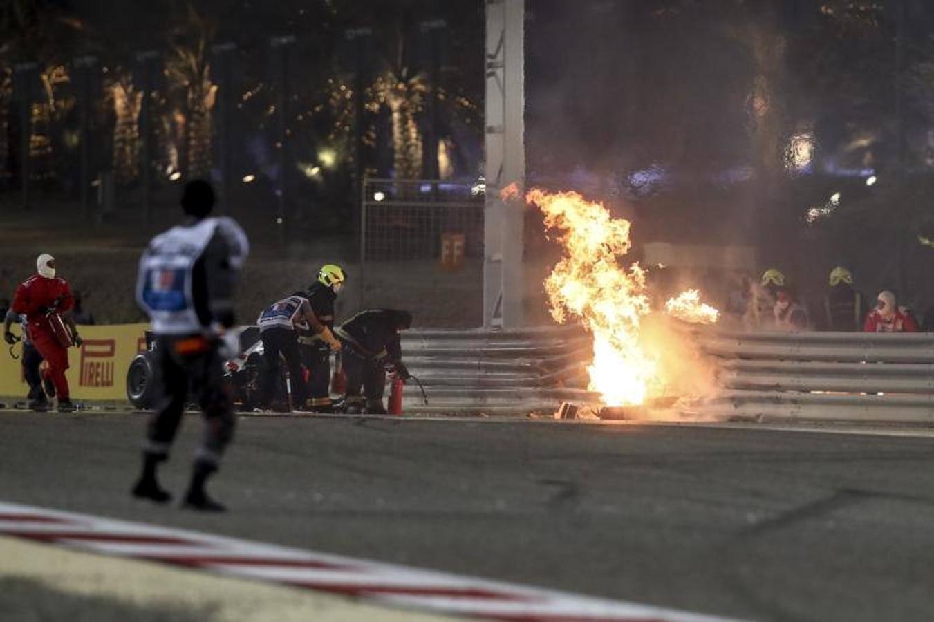 Fotos: Las impactantes imágenes del accidente de Grosjean