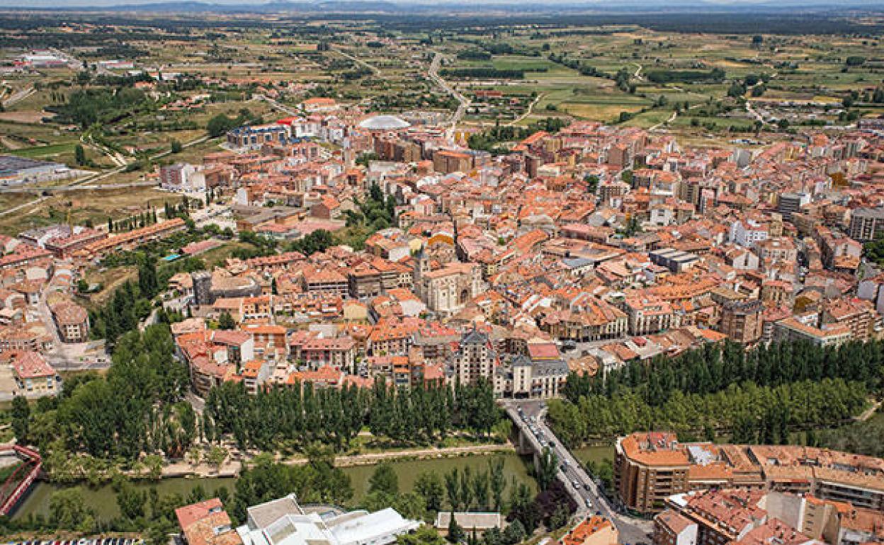 Imagen aérea de Aranda de Duero.