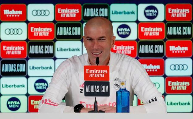 Zinedine Zidane, durante la rueda de prensa. 