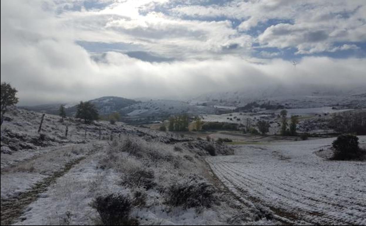 Aviso amarillo por nieve en las zonas montañosas de Burgos