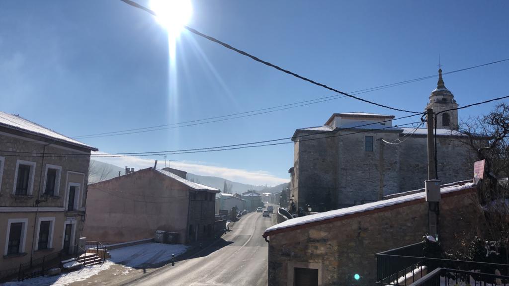 La nieve está dejando estampas espectaculares en la provincia, como esta de Extramiana. 