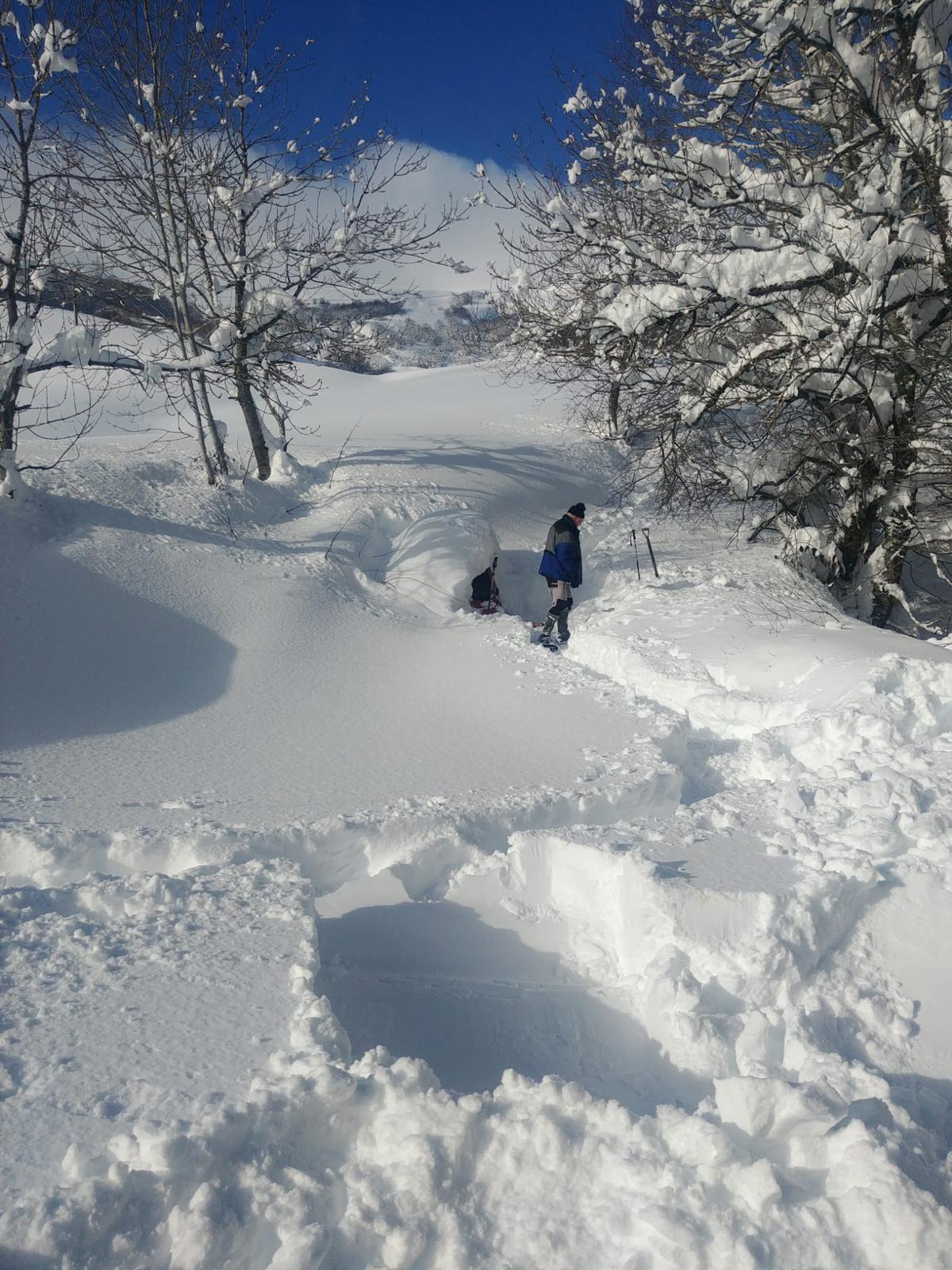 La nieve está dejando estampas espectaculares en la provincia, como esta de Extramiana. 