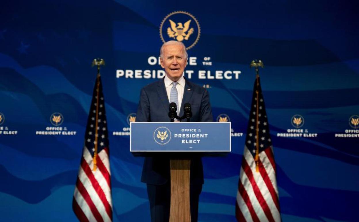 El presidente electo Joe Biden habla tras el asalto al Capitolio 