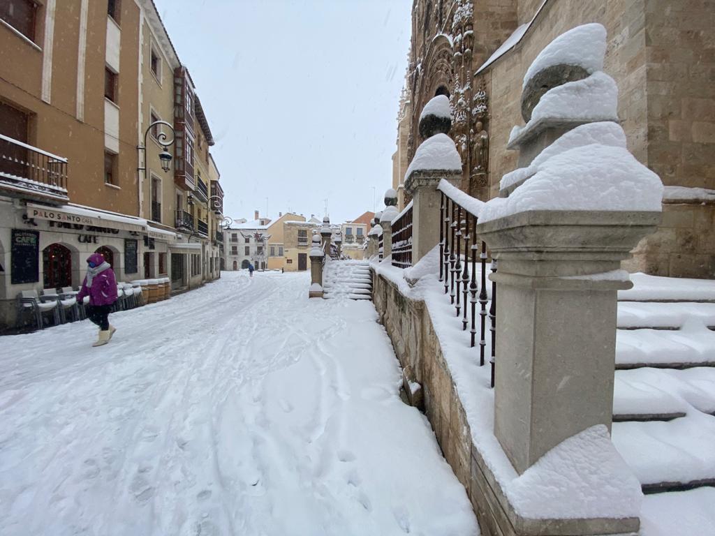 Fotos: Aranda de Duero se levanta cubierta de nieve