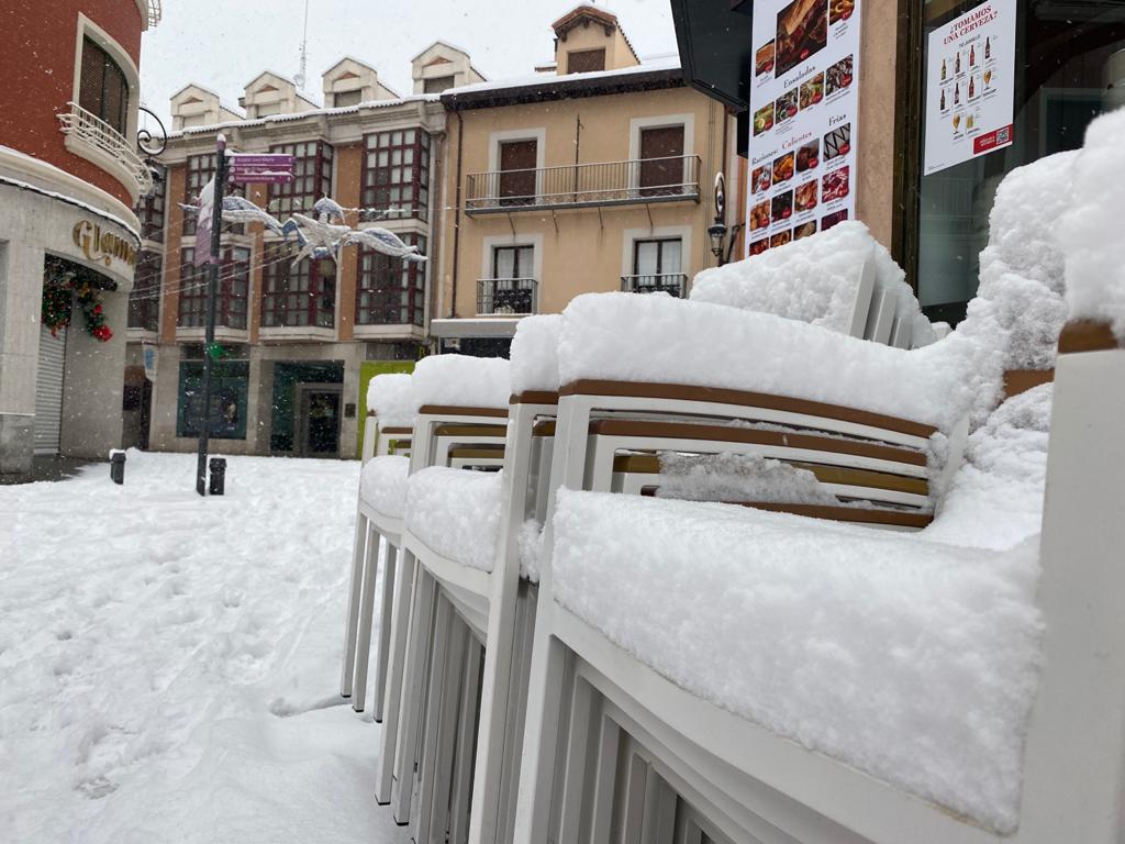 Fotos: Aranda de Duero se levanta cubierta de nieve