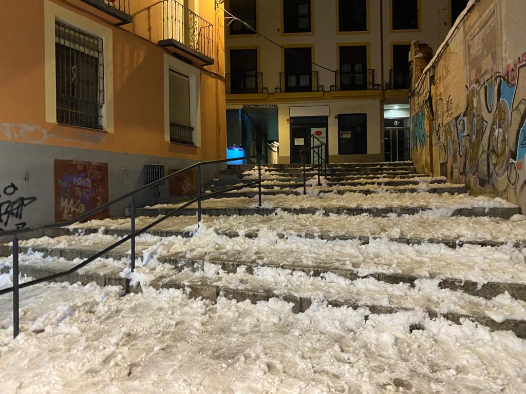 Fotos: Aranda mantiene nieve en las calles tras el paso de Filomena