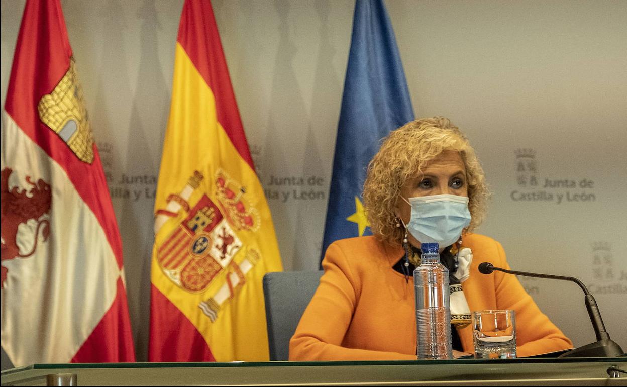 Verónica Casado, consejera de Sanidad de la Junta de Castilla y León, en una comparecencia anterior.