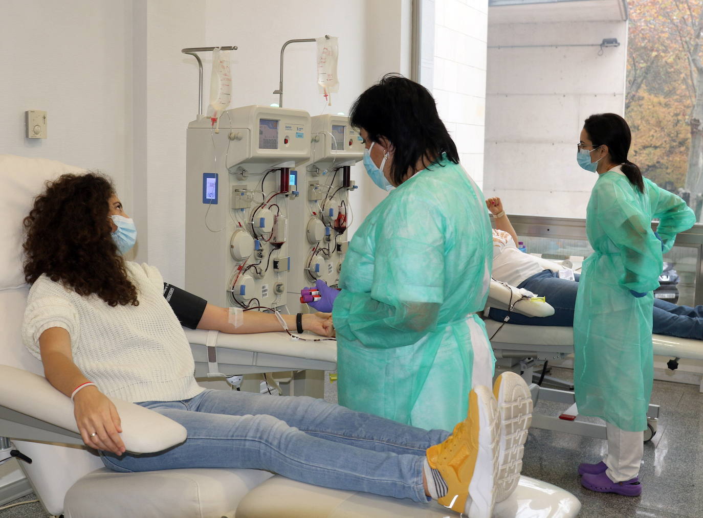 Donación de plasma en el Centro de Hemoterapia y Hemodonación de Valladolid. 