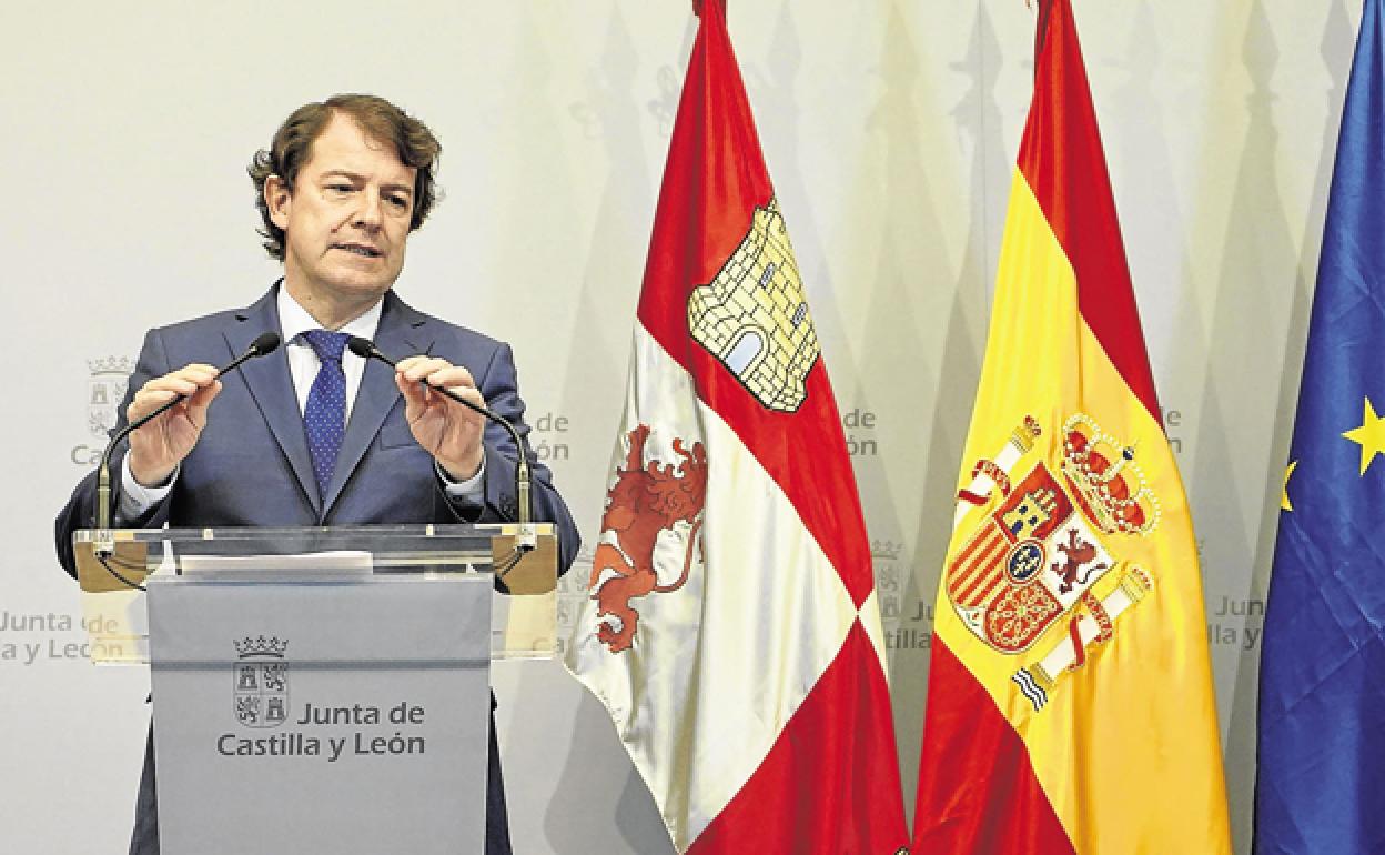 El presidente de la Junta de Castilla y León Alfonso Fernández Mañueco