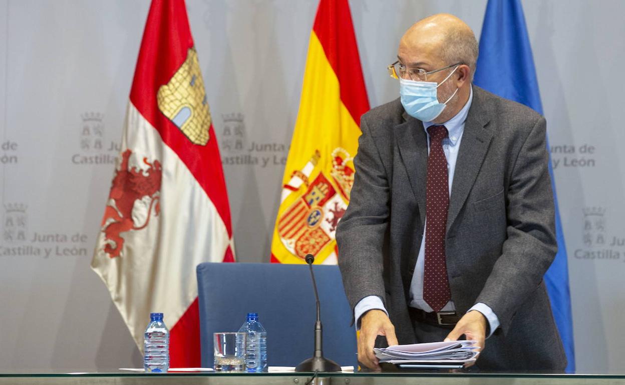 Francisco Igea, en una comparecencia institucional. 