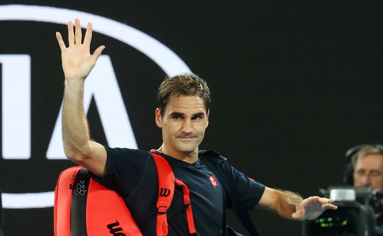 Roger Federer, en el Abierto de Australia de 2020, su último torneo. 