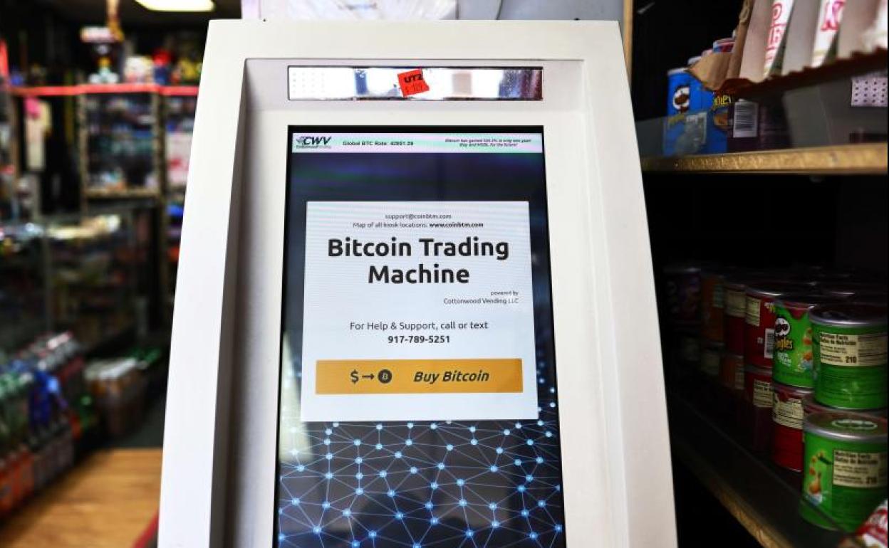 Cajero de bitcoin, en Nueva York 