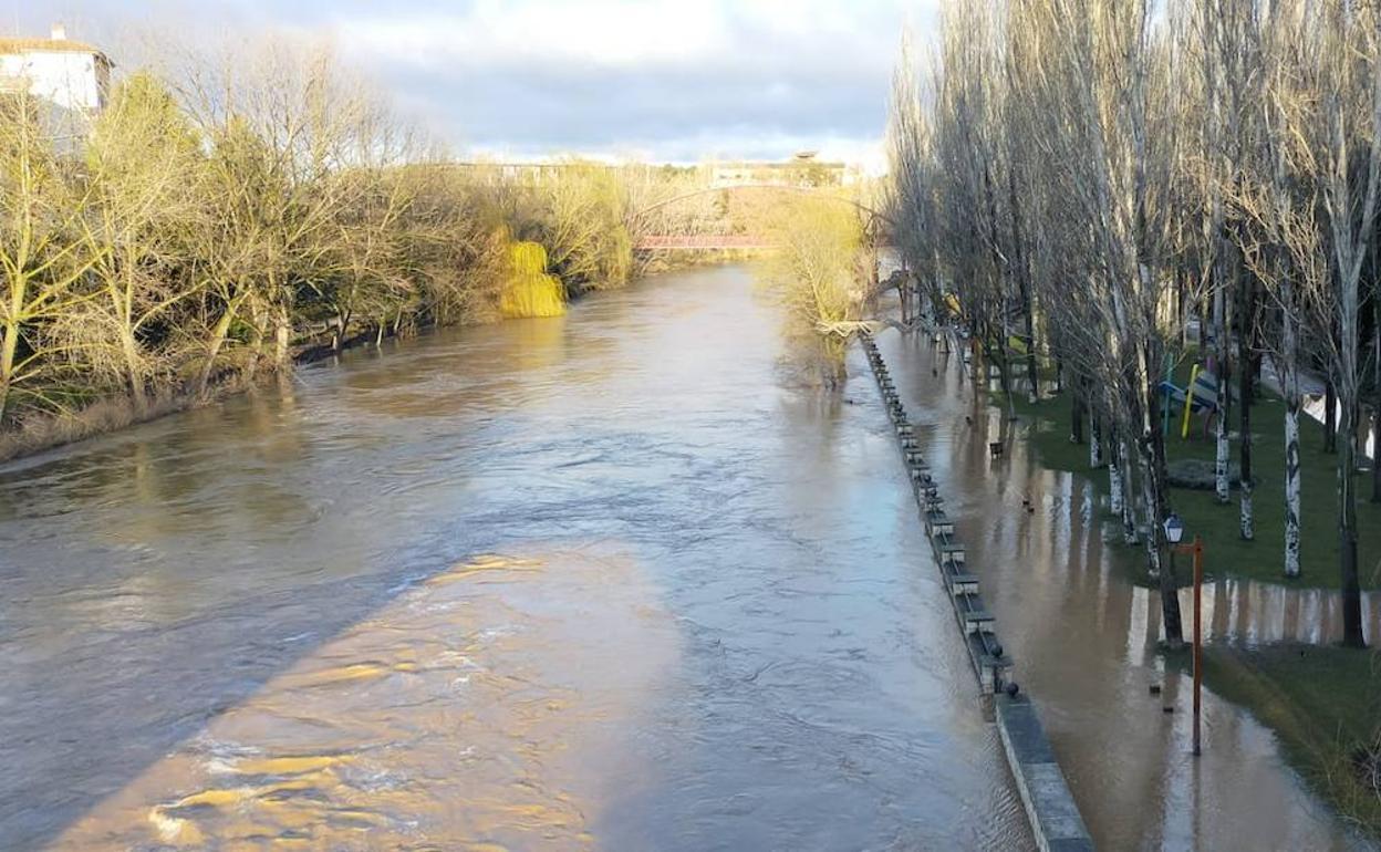 El Ayuntamiento de Aranda precinta los parques junto a los ríos por la previsión de crecida