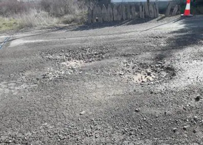 Imagen secundaria 1 - Estado de la entrada a Salas de los Infantes. 