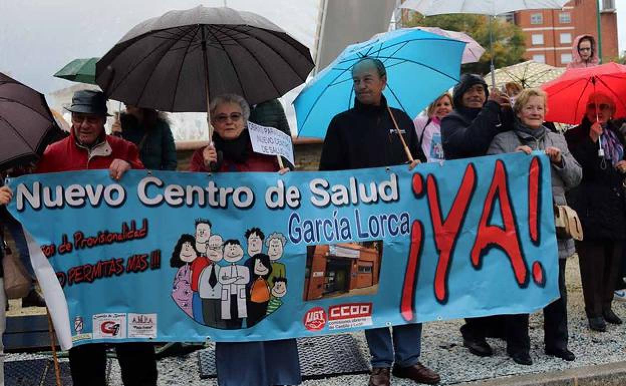 Última protesta por el centro de salud García Lorca, celebrada en octubre de 2019.