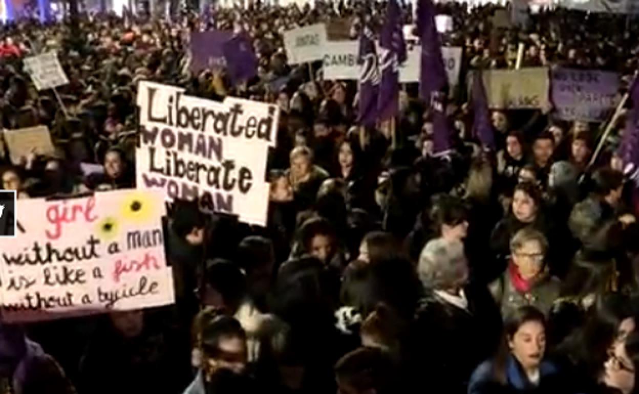 Imagen de archivo de una manifestación para conmemorar el Día Internacional de la Mujer. 