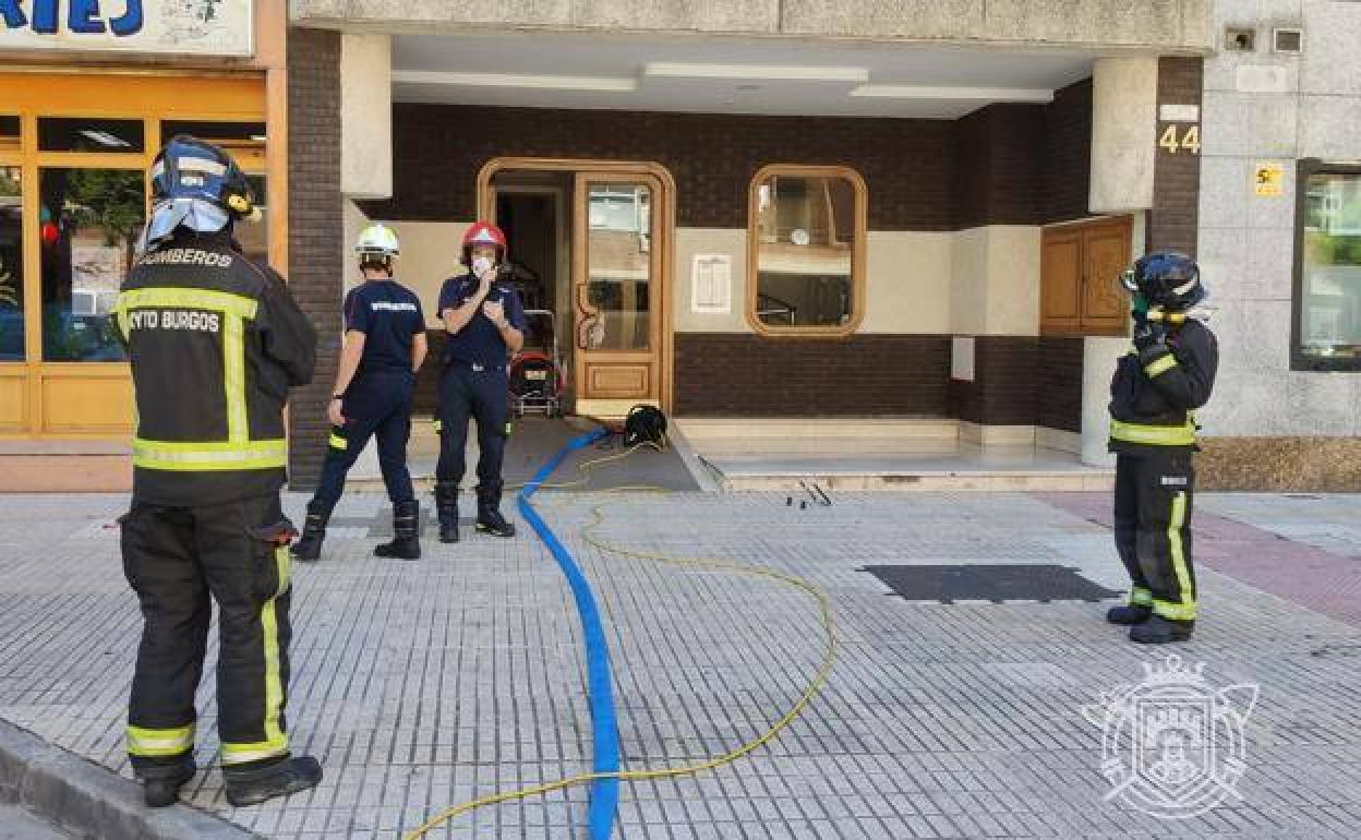 Intervención de los Bomberos de Burgos el pasado mes de julio.