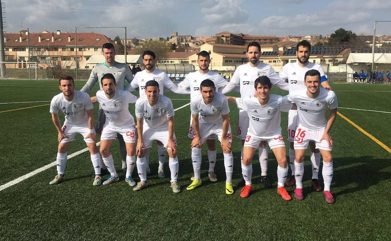 El once inicial del Burgos Promesas par el partido frente al Diocesanos.