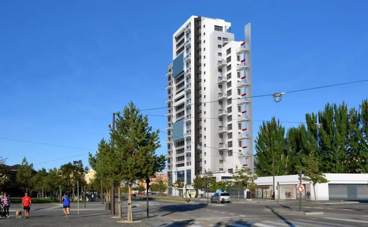 Recreación del proyecto de la Torre Panorama. 