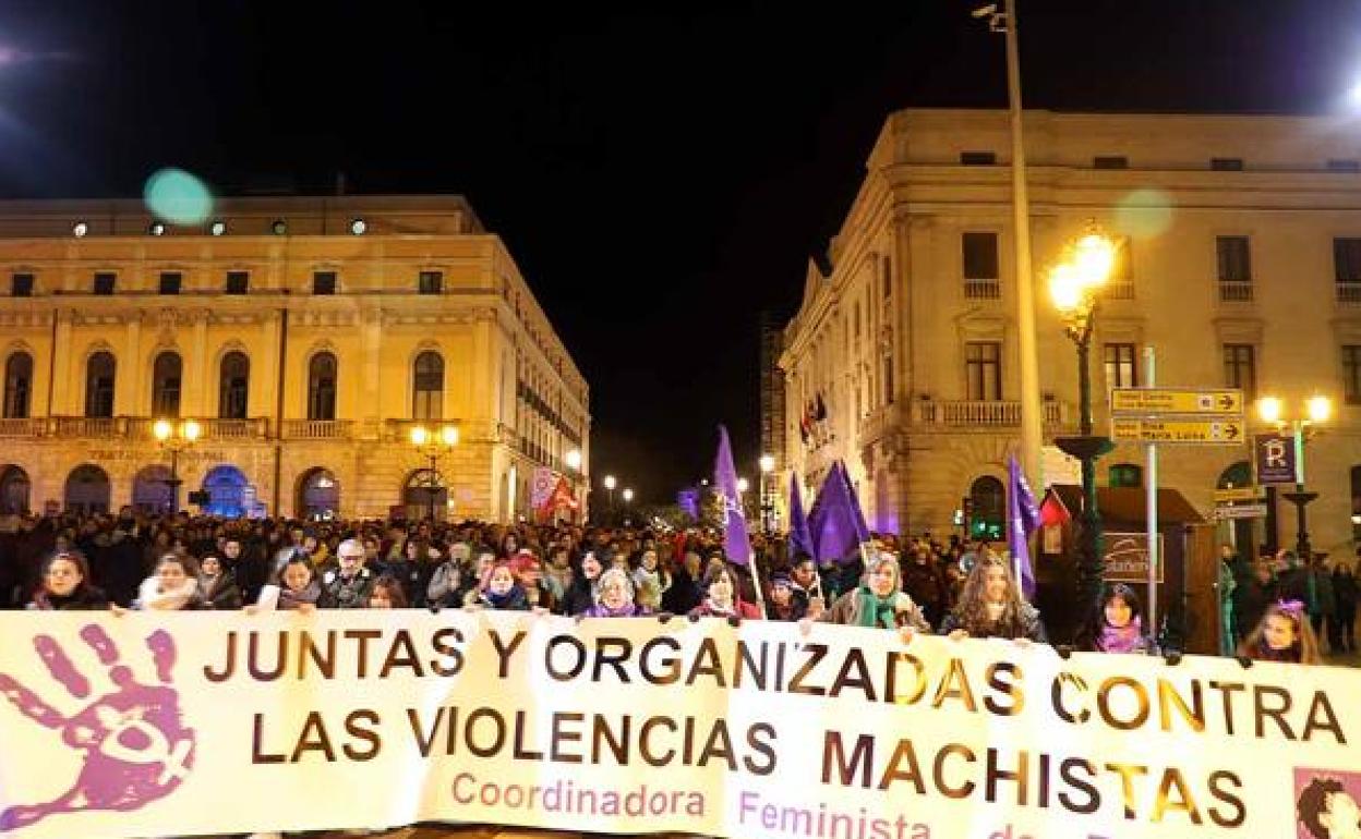 Manifestación contra la violencia de género. 