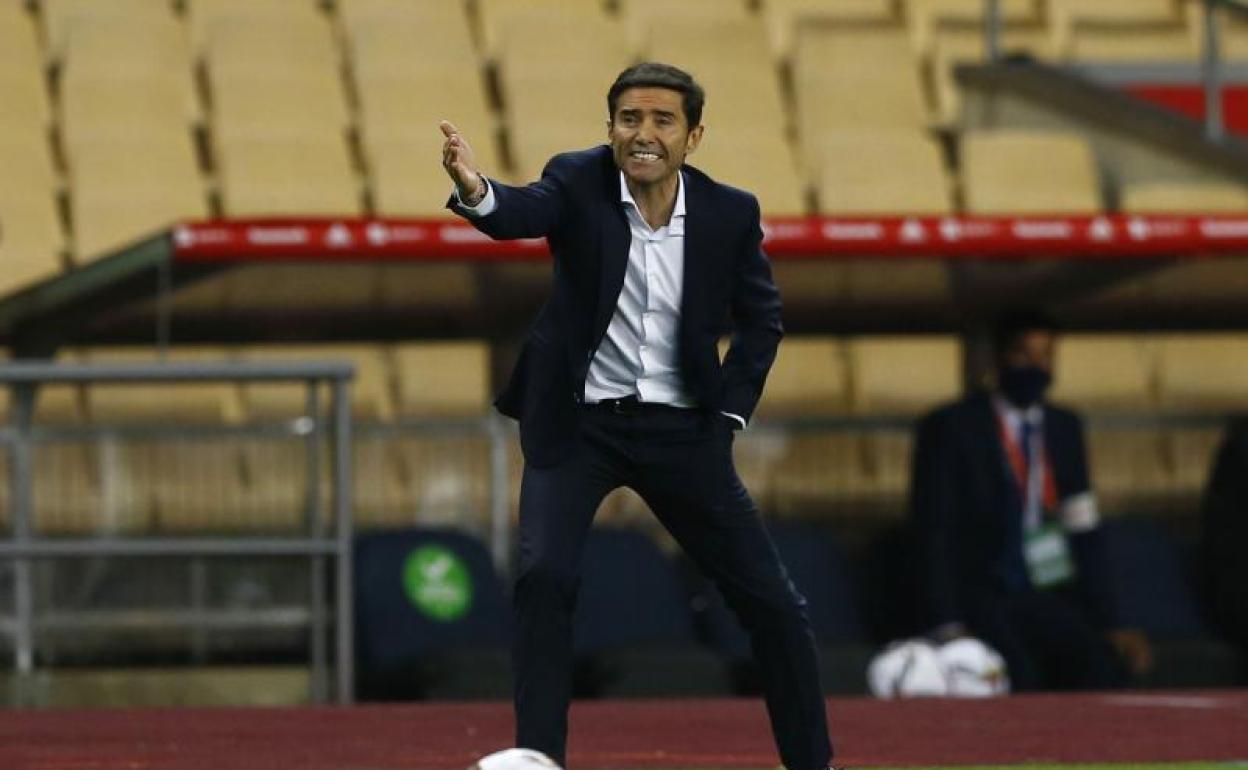 Marcelino, durante la final de Copa. 