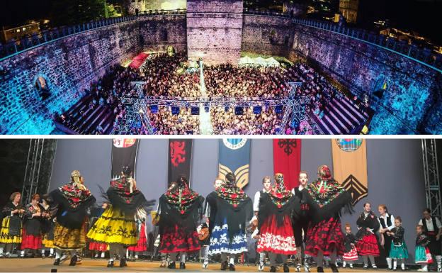 Concierto de las Ferias y Fiestas de verano, en el castillo del Condestable Dávalos, y bailes con trajes tradicionales en Arenas de San Pedro.