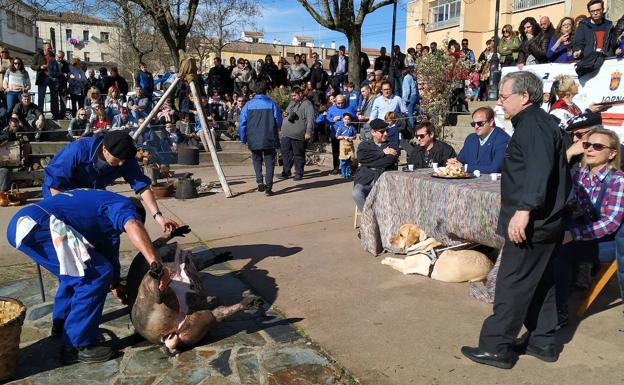 El despiece del cerdo es uno de los rituales que se muestran durante las Jornadas de la Matanza Típica.