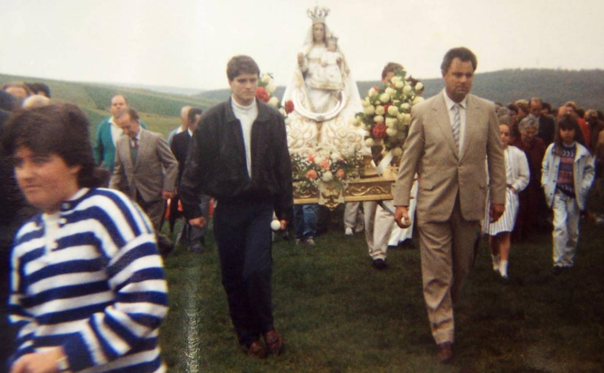 Foto antigua de la Rogativa de la Virgen del Otero de Congosto de Valdavia.