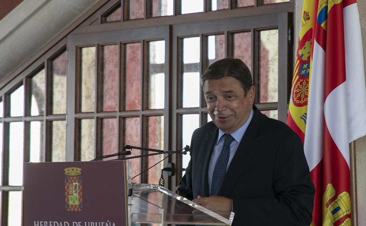 Luis Planas en un acto reciente en la provincia de Valladolid. 