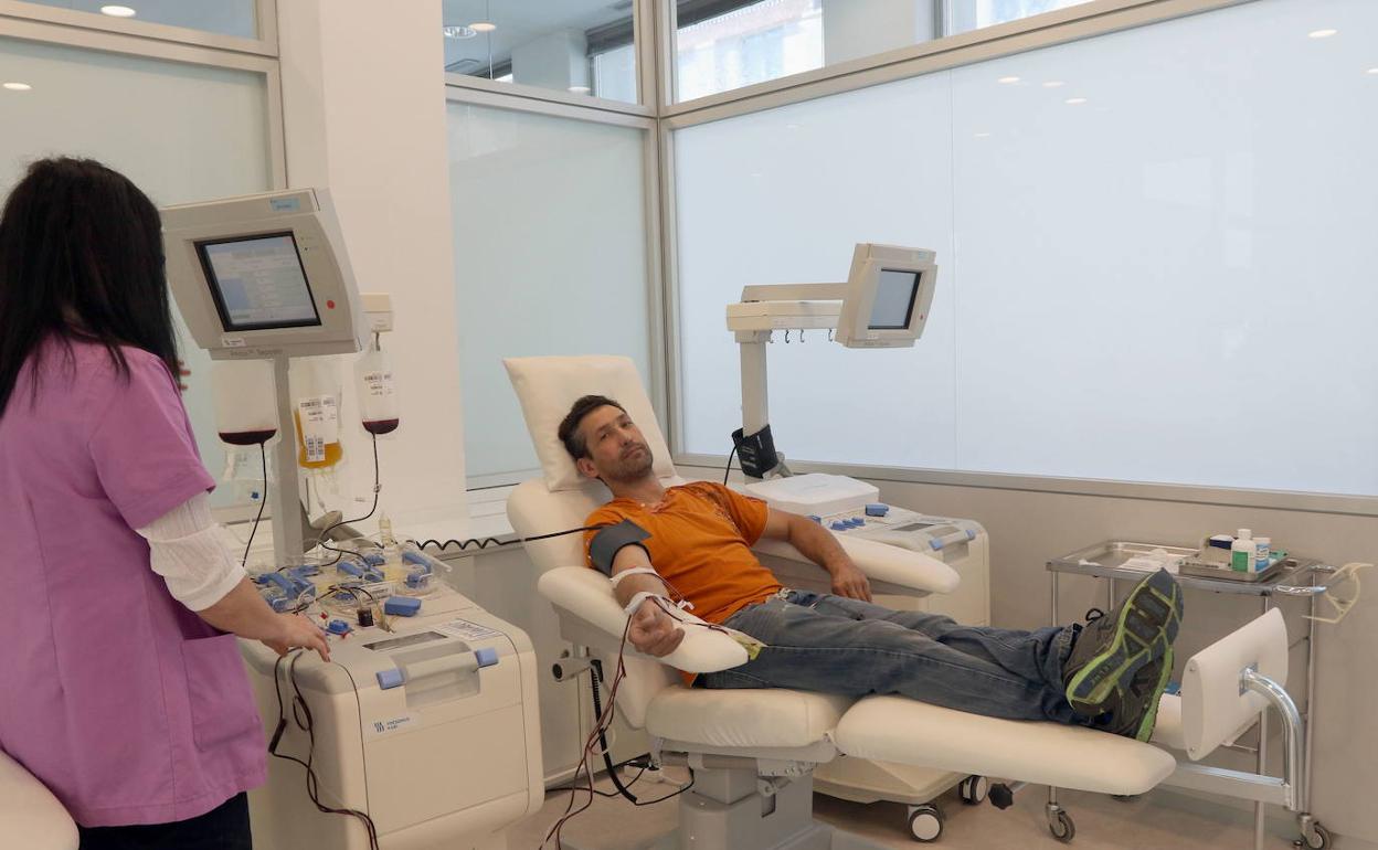 Donación de sangre en Valladolid. 