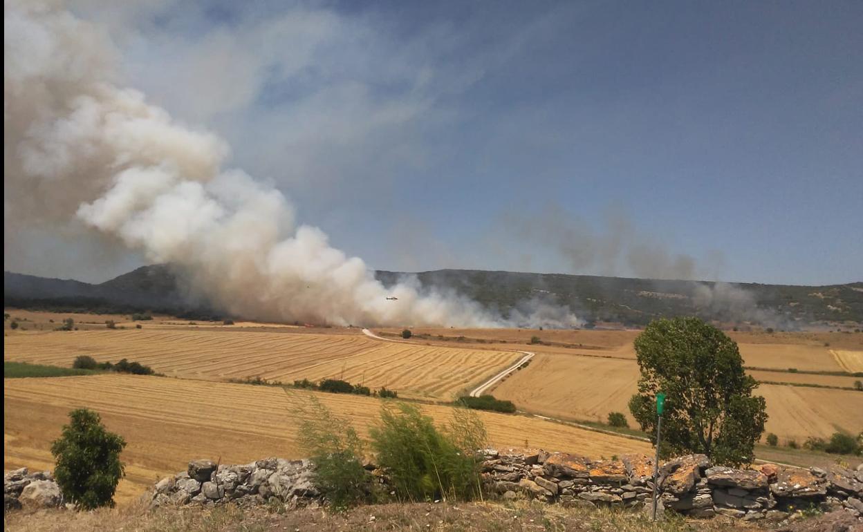 El incendio de Junta de Traslaloma fue uno de los más destacados de la pasada campaña.